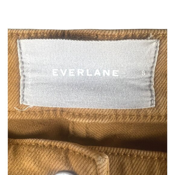 Everlane Cropped Straight Short Pants Womens Size 8 Ochre Cotton Blend Casual - Picture 7 of 14